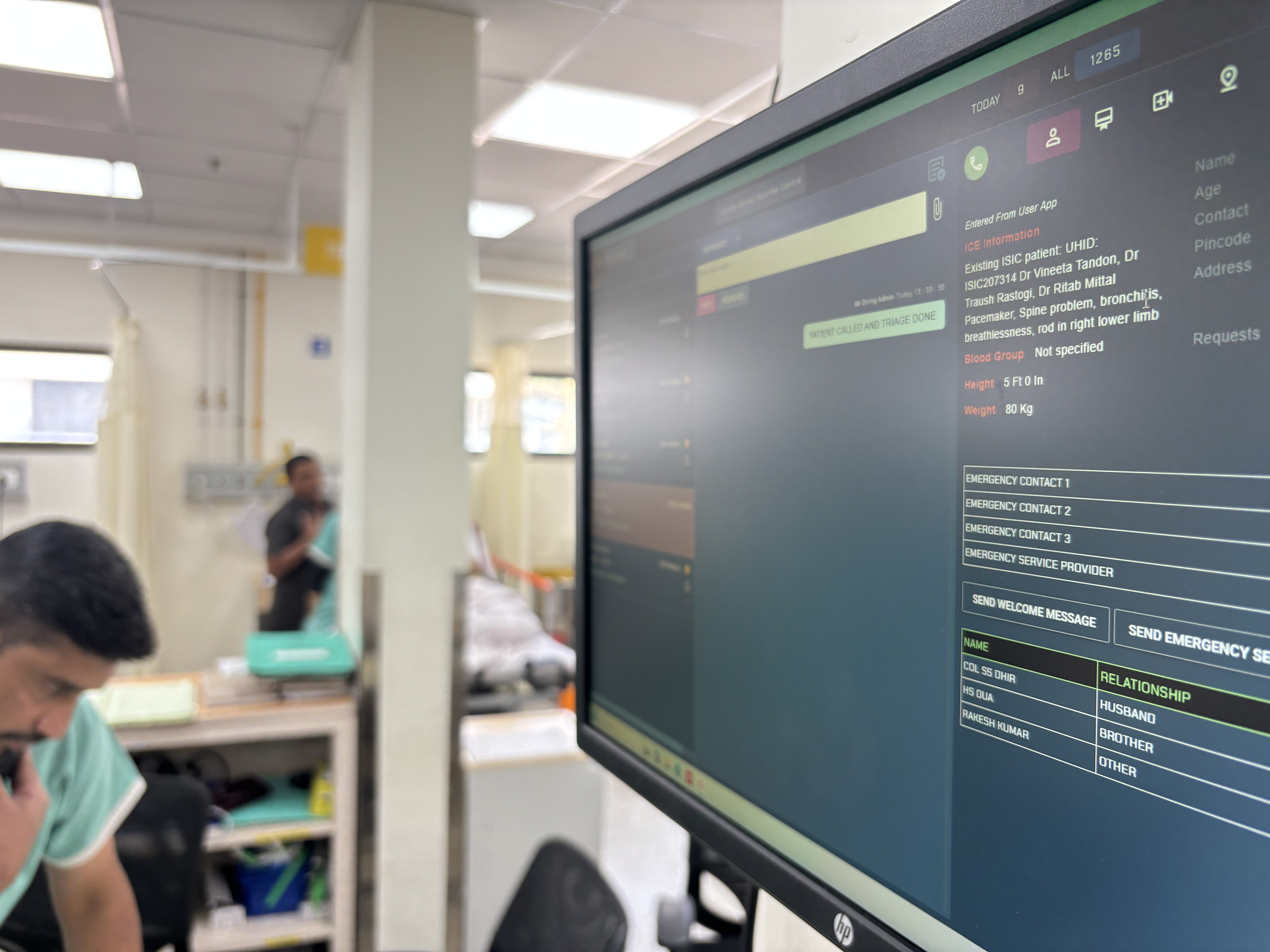 ISIC ER Command Centre dashboard